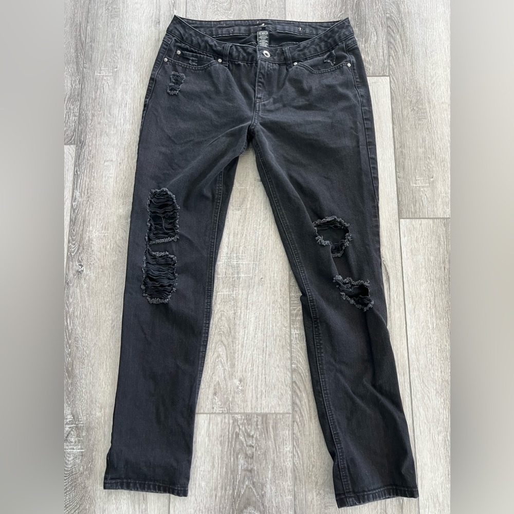 Woman’s REWASH brand  size 30 waist (or size 11) jeans. Straight leg distressed